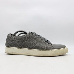 LANVIN DBB1 Sneakers Men's Size UK 9 Grey Leather Casual Waking Sneakers